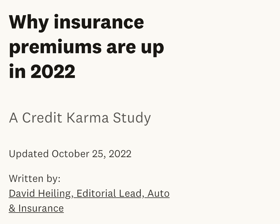 Clipping of the live page on creditkarma.com: the headline, the credit line “Written by David Heiling” and the date “Updated October 25, 2022”.
