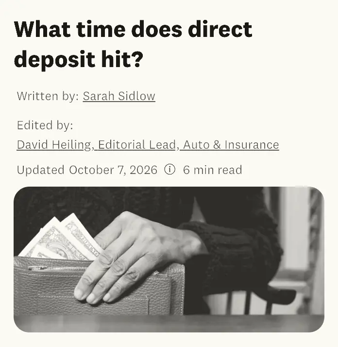 Clipping of the live page on creditkarma.com: the headline, the credit line “Written by Sarah Sidlow · Edited by David Heiling” and the date “Updated October 7, 2026”, above the article’s lead photo.